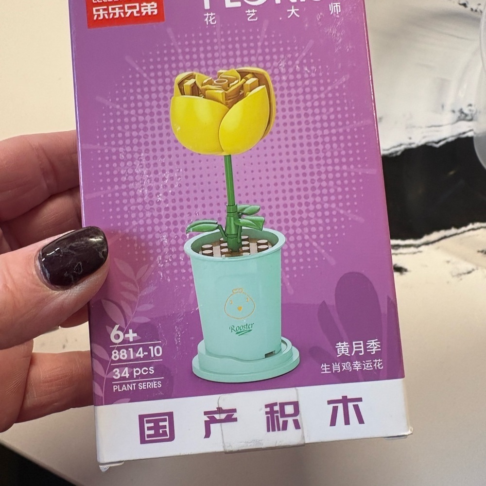 Brother Yellow and Green Flower Building Set